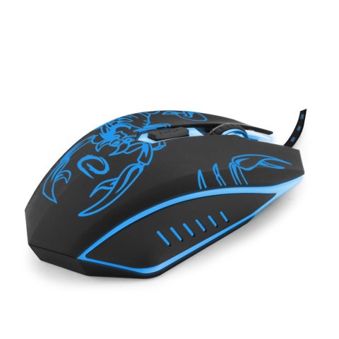 Mysz gamingowa Esperanza EGM203B Scorpio USB 2400 DPI niebieska 6 przycisków