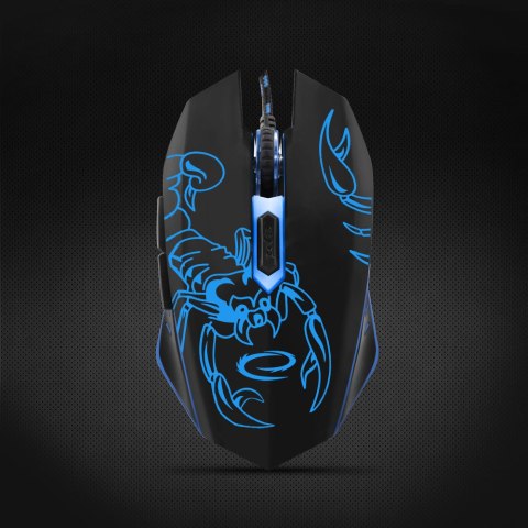 Mysz gamingowa Esperanza EGM203B Scorpio USB 2400 DPI niebieska 6 przycisków