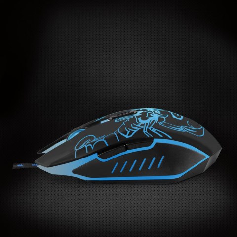 Mysz gamingowa Esperanza EGM203B Scorpio USB 2400 DPI niebieska 6 przycisków