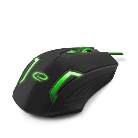 Mysz gamingowa Esperanza EGM205G Fighter USB 2400 DPI zielona 6 przycisków