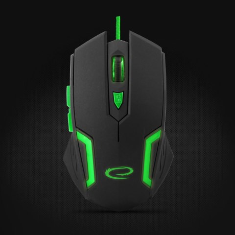 Mysz gamingowa Esperanza EGM205G Fighter USB 2400 DPI zielona 6 przycisków