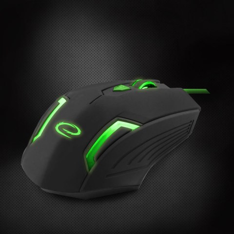 Mysz gamingowa Esperanza EGM205G Fighter USB 2400 DPI zielona 6 przycisków