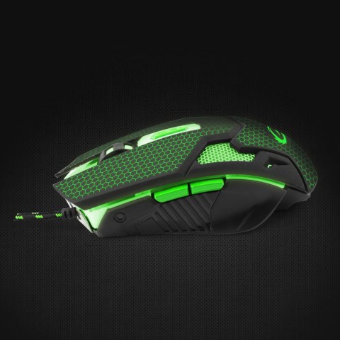 Mysz gamingowa Esperanza EGM207G Cobra USB 2400 DPI zielona 6 przycisków