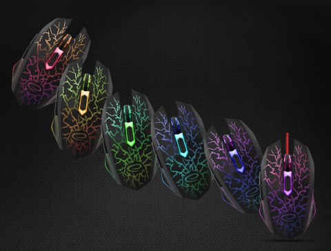 Mysz gamingowa Esperanza EGM211R Lightning USB 2400 DPI LED 6 przycisków