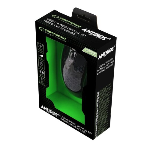Mysz gamingowa Esperanza EGM305 Anteros USB-C 2400 DPI RGB