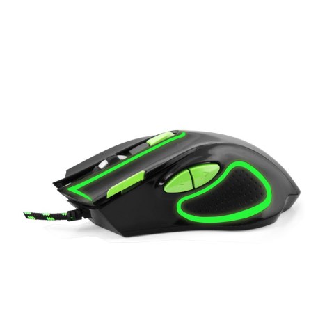 Mysz gamingowa Esperanza EGM401KG Hawk USB 2400 DPI czarno-zielona