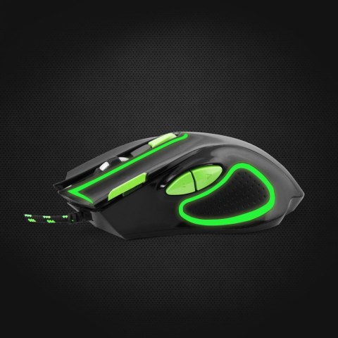 Mysz gamingowa Esperanza EGM401KG Hawk USB 2400 DPI czarno-zielona