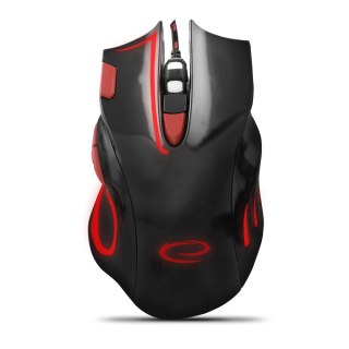 Mysz gamingowa Esperanza EGM401KR Hawk USB 2400 DPI czarno-czerwona