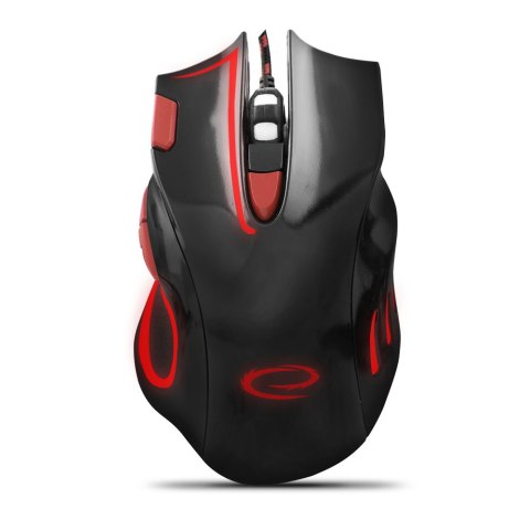 Mysz gamingowa Esperanza EGM401KR Hawk USB 2400 DPI czarno-czerwona
