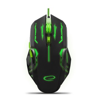 Mysz gamingowa Esperanza EGM403G Apache USB 2400 DPI zielona 6 przycisków