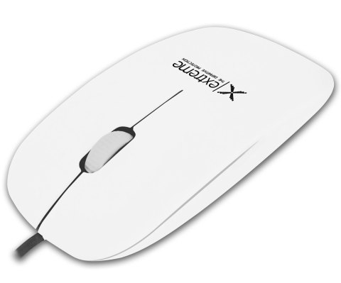 Mysz przewodowa Extreme XM111W Lacerta USB-C 1000 DPI biała 3 przyciski