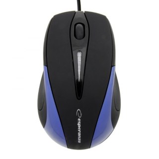 Mysz przewodowa Esperanza EM102B Sirius USB 1000 DPI niebieska 3 przyciski