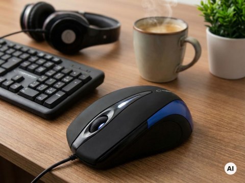 Mysz przewodowa Esperanza EM102B Sirius USB 1000 DPI niebieska 3 przyciski