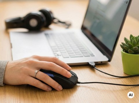 Mysz przewodowa Esperanza EM102B Sirius USB 1000 DPI niebieska 3 przyciski