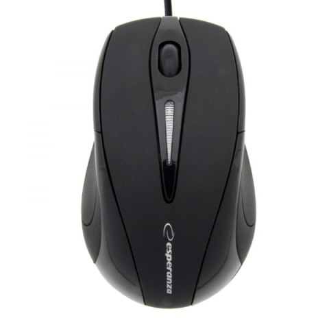 Mysz przewodowa Esperanza EM102K Sirius USB 1000 DPI czarna 3 przyciski