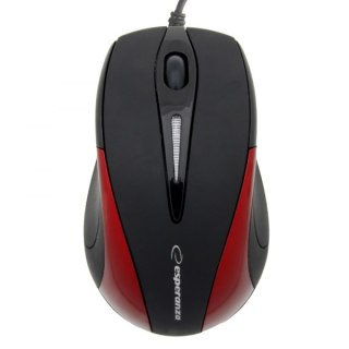 Mysz przewodowa Esperanza EM102R Sirius USB 1000 DPI czerwona 3 przyciski