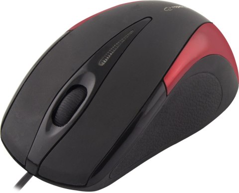 Mysz przewodowa Esperanza EM102R Sirius USB 1000 DPI czerwona 3 przyciski