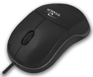 Mysz przewodowa Titanum TM124K Selene USB-C 1000 DPI czarna 3 przyciski