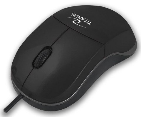 Mysz przewodowa Titanum TM124K Selene USB-C 1000 DPI czarna 3 przyciski