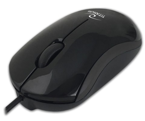 Mysz przewodowa Titanum TM125K Dorado USB-C 1000 DPI czarna 3 przyciski