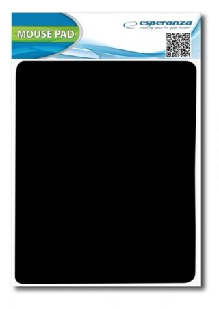 Podkładka pod mysz Esperanza EA145K, materiałowa, czarna, 220×180 mm
