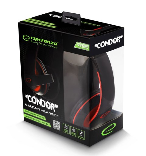Słuchawki Esperanza EGH300R CONDOR z mikrofonem