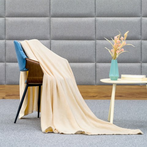 Teesa TSA8902-3 - koc polarowy coral fleece 200 × 220 cm, kremowy