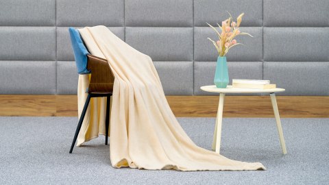 Teesa TSA8902-3 - koc polarowy coral fleece 200 × 220 cm, kremowy