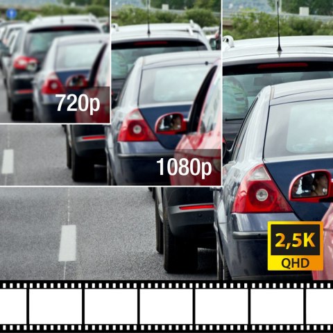 Wideorejestrator Peiying D200 2,5K z kamerą tylną Full HD i USB-C