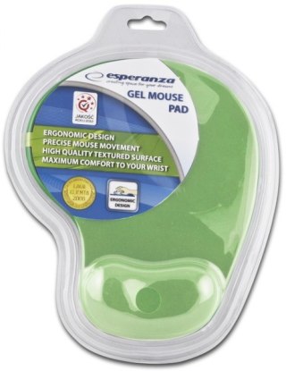 Żelowa podkładka pod mysz Esperanza EA137G, zielona, podpórka nadgarstka