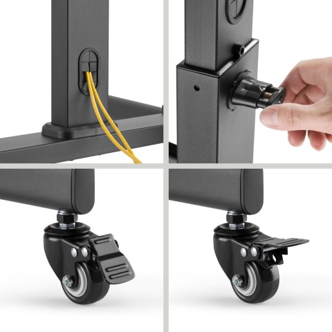 Cabletech UCH0218 — mobilny stojak TV 32-55 cali, 35 kg, półka do 5 kg
