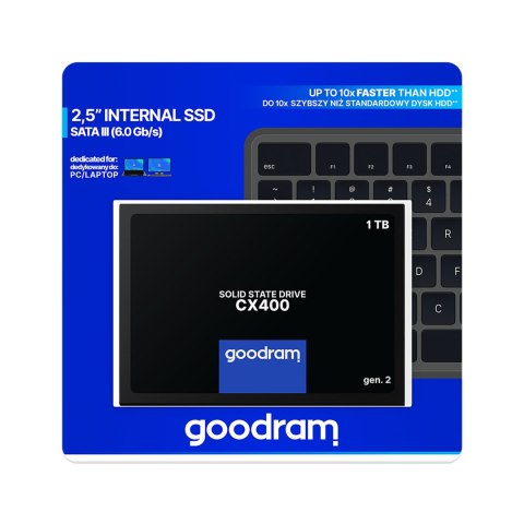 Dysk SSD Goodram CX400 1024 GB, SATA III, 2,5 cala, 3D TLC NAND