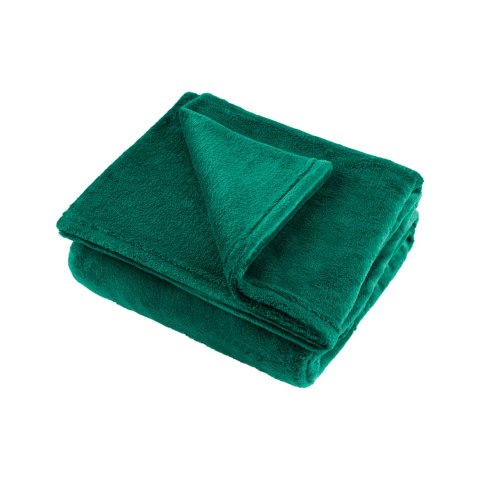 Koc polarowy Teesa TSA8902-2, zielony, 200 × 220 cm, coral fleece
