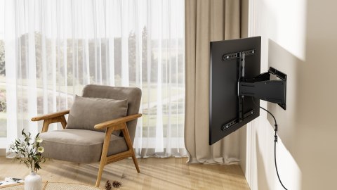 Krüger&Matz KM1307 Ultra Slim — ruchomy uchwyt ścienny TV 37-75 cali, 50 kg