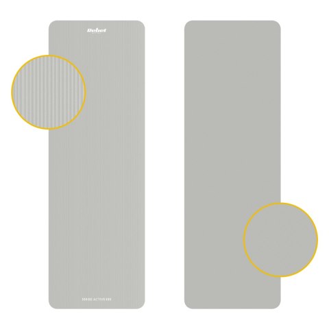 Mata do ćwiczeń Rebel Active NBR 183 × 61 cm, grubość 1,5 cm, szara