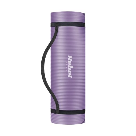 Mata do ćwiczeń i jogi Rebel Active NBR 183 × 61 cm, 1,5 cm, fioletowa