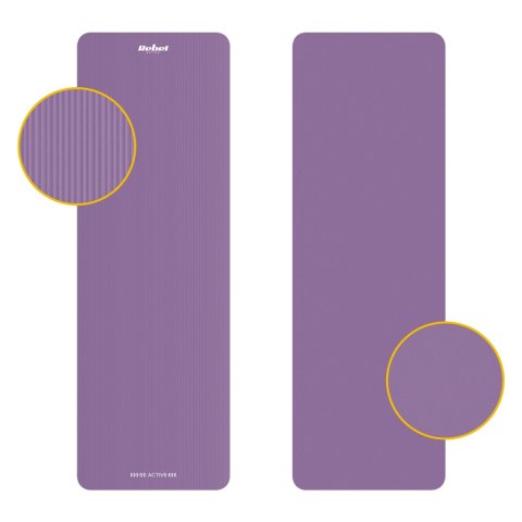 Mata do ćwiczeń i jogi Rebel Active NBR 183 × 61 cm, 1,5 cm, fioletowa