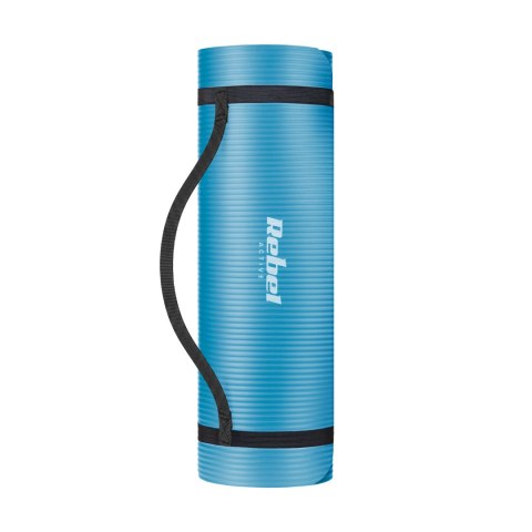 Mata do ćwiczeń i jogi Rebel Active NBR 183 × 61 cm, 1,5 cm, niebieska