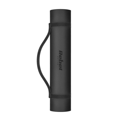 Mata do ćwiczeń i jogi Rebel Active TPE 183 × 61 cm, 6 mm, czarna