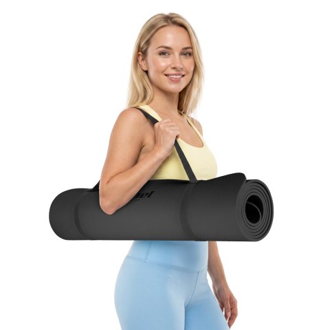 Mata do ćwiczeń i jogi Rebel Active TPE 183 × 61 cm, 6 mm, czarna