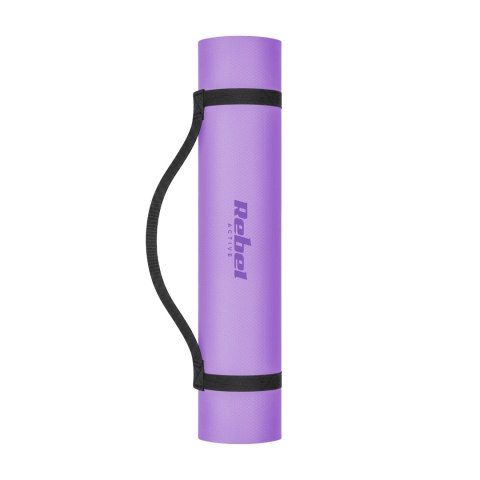 Mata do ćwiczeń i jogi Rebel Active TPE 183 × 61 cm, 6 mm, fioletowa