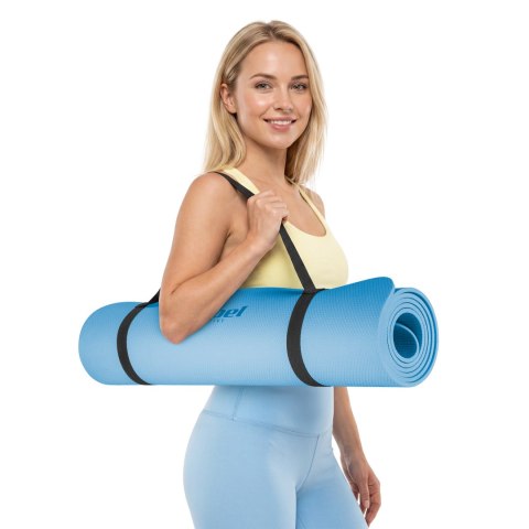 Mata do ćwiczeń i jogi Rebel Active TPE 183 × 61 cm, 6 mm, niebieska