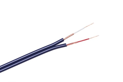 Przewód montażowy 2×RCA KAB0208, niebieski, 4 mm, zwój 100 m