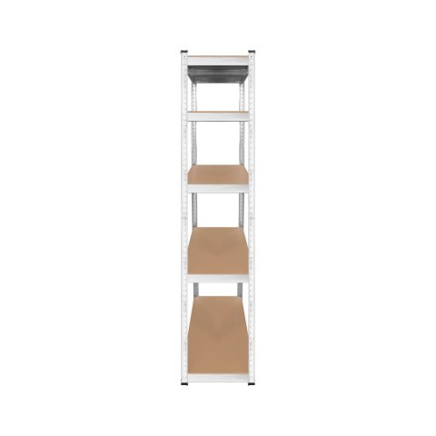 Regał magazynowy Rebel RB-1250, 180 × 90 × 40 cm, 5 półek, 875 kg, srebrny ocynk
