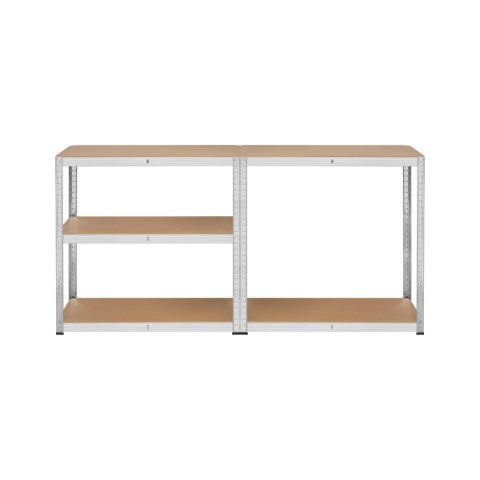 Regał magazynowy Rebel RB-1250, 180 × 90 × 40 cm, 5 półek, 875 kg, srebrny ocynk