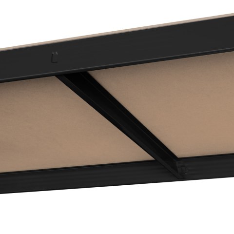 Regał magazynowy Rebel RB-1251B, 180 × 90 × 40 cm, 5 półek, 750 kg, czarny ocynk