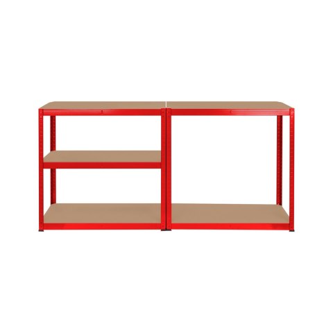 Regał magazynowy Rebel RB-1251R, 180 × 90 × 40 cm, 5 półek, 750 kg, czerwony ocynk