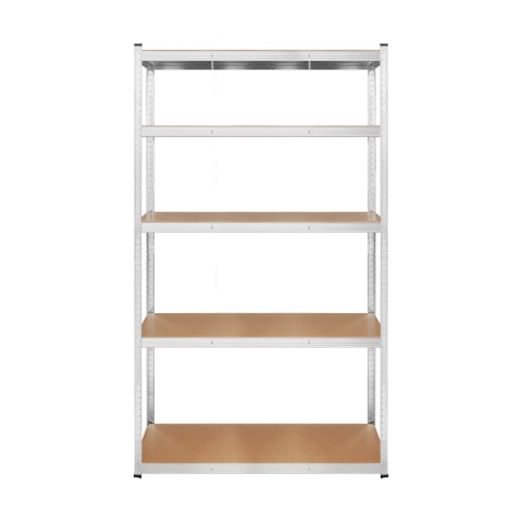 Regał magazynowy Rebel RB-1252, 205 × 120 × 45 cm, 5 półek, 750 kg, srebrny ocynk