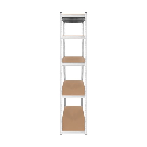 Regał magazynowy Rebel RB-1252, 205 × 120 × 45 cm, 5 półek, 750 kg, srebrny ocynk