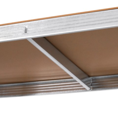 Regał magazynowy Rebel RB-1252, 205 × 120 × 45 cm, 5 półek, 750 kg, srebrny ocynk